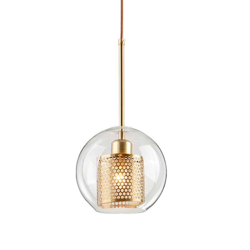 1-Licht-Glas-HABE-Beleuchtungsbehandlung Minimalismus Anhänger Lichtkit für Esszimmer