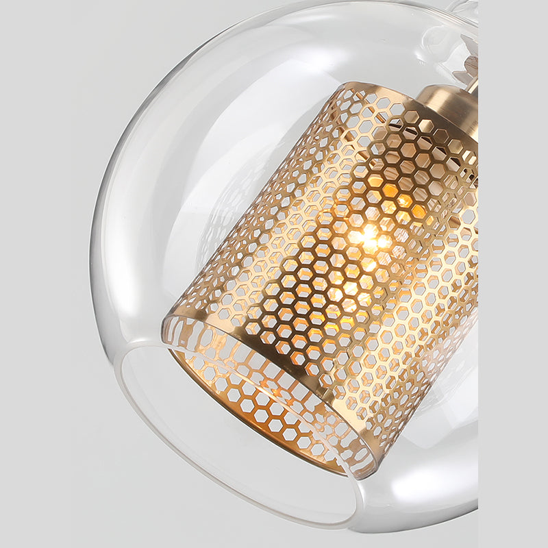 1-Licht-Glas-HABE-Beleuchtungsbehandlung Minimalismus Anhänger Lichtkit für Esszimmer