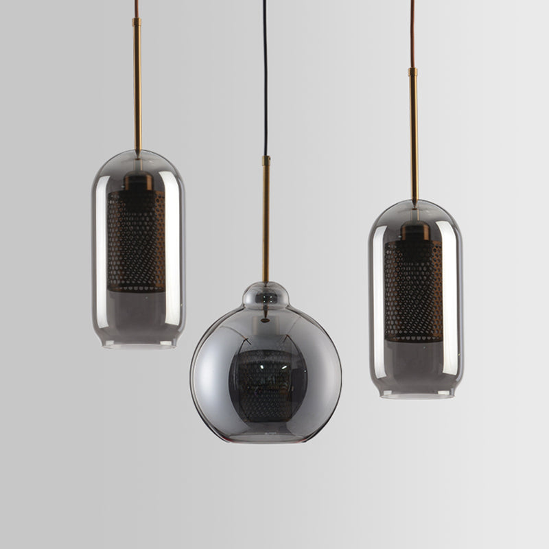 1-Licht-Glas-HABE-Beleuchtungsbehandlung Minimalismus Anhänger Lichtkit für Esszimmer