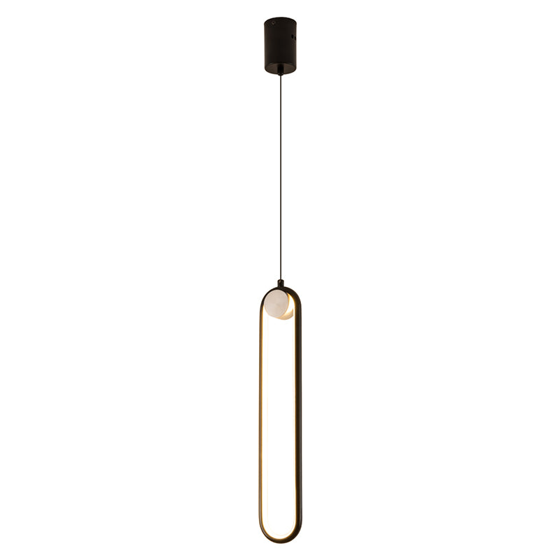 Acrylic Oblong LED Pendant Light in Modern Simplicity Aluminium Hanging Light for Interior Spaces