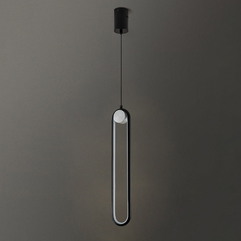 Acrylic Oblong LED Pendant Light in Modern Simplicity Aluminium Hanging Light for Interior Spaces
