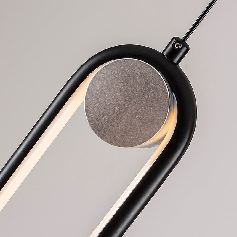 Acrylic Oblong LED Pendant Light in Modern Simplicity Aluminium Hanging Light for Interior Spaces