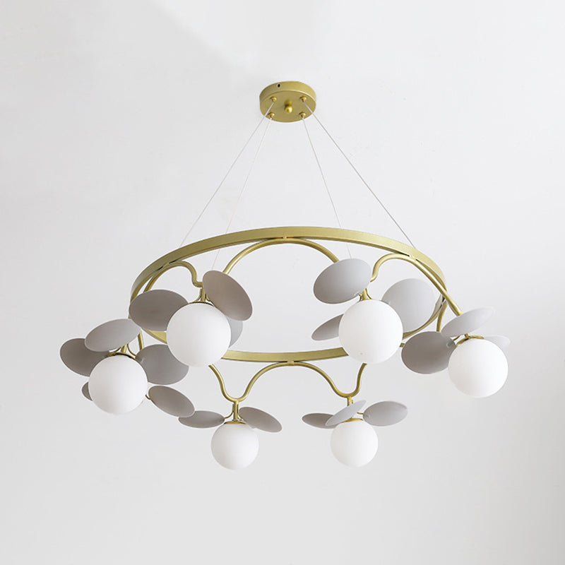 Circle Metal Suspension Lighting Modern Ceiling Suspension Lamp for Bedroom