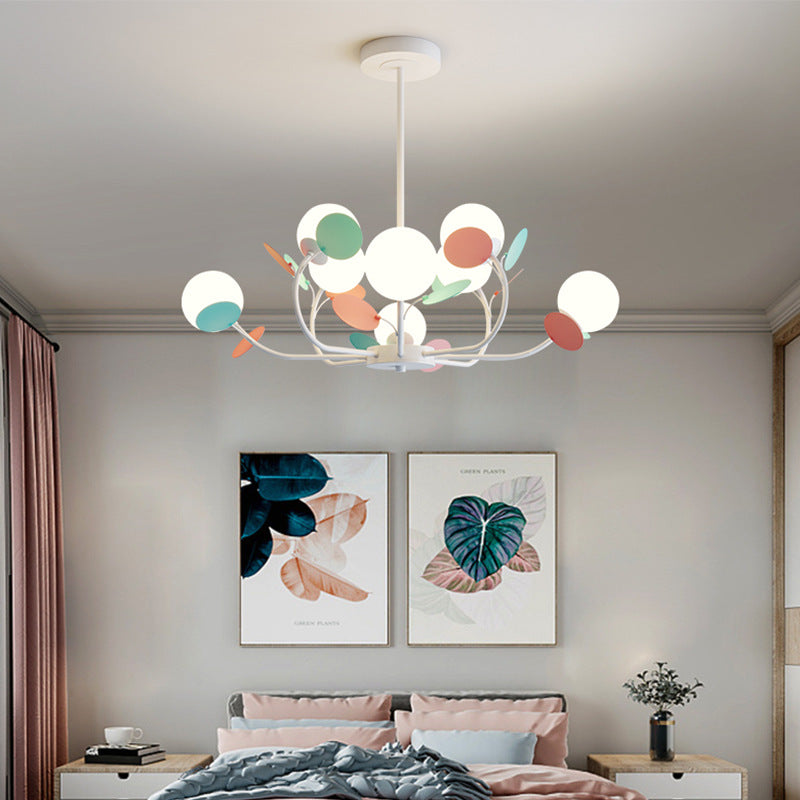 Multicolored Metal Chandelier Pendant Light Sputnik Pendant Light for Bedroom