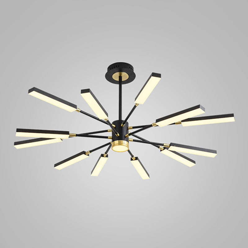 Metal Starburst Hanging Light Fixture Minimalist Style LED Suspended Lighting Fixture