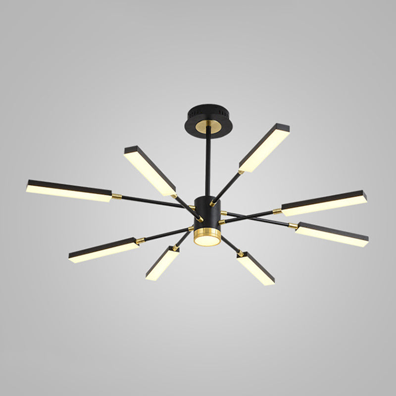 Metal Starburst Hanging Light Fixture Minimalist Style LED Suspended Lighting Fixture