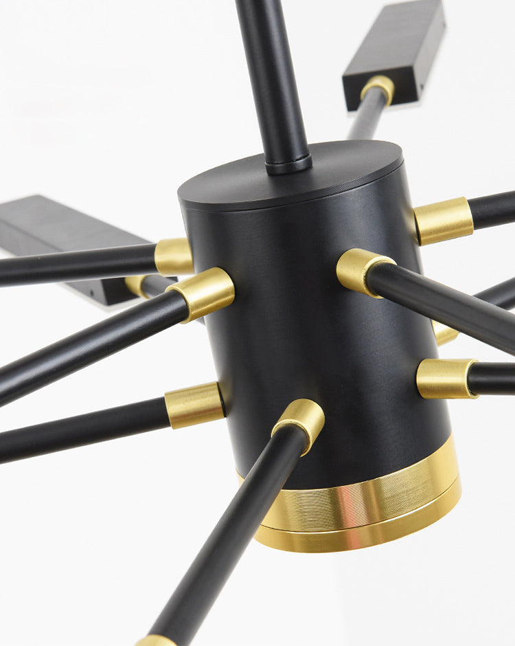 Metal Starburst Hanging Light Fixture Minimalist Style LED Suspended Lighting Fixture