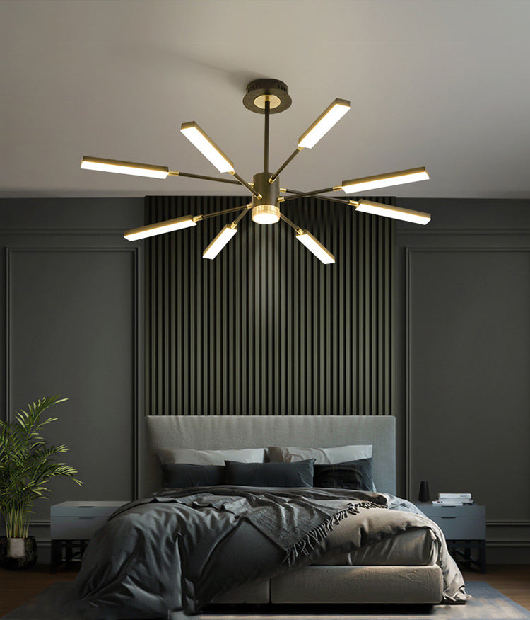 Metal Starburst Hanging Light Fixture Minimalist Style LED Suspended Lighting Fixture