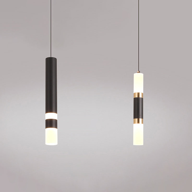 Plafonnage suspendu à suspension LED minimaliste suspension cylindrique suspension