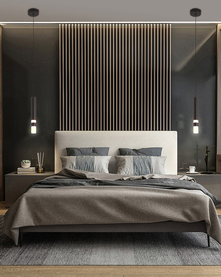 Plafonnage suspendu à suspension LED minimaliste suspension cylindrique suspension