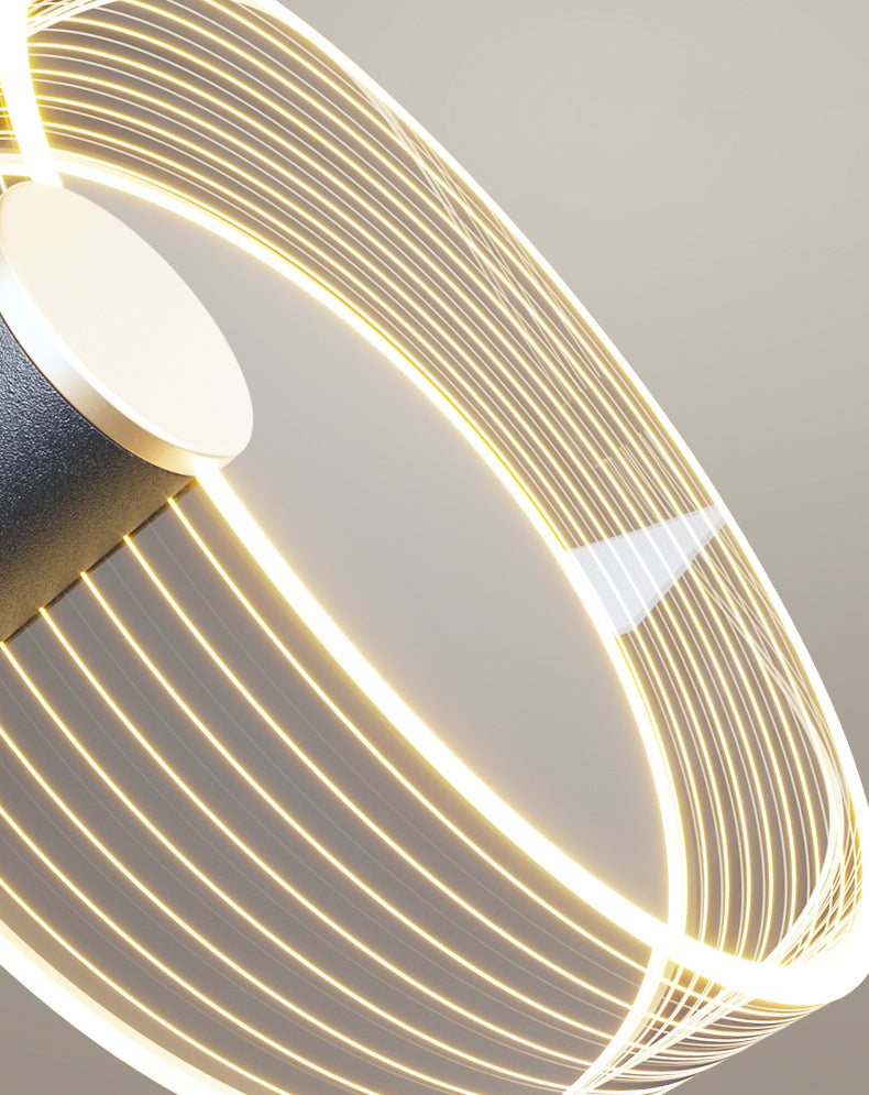 Luces de lámpara de araña de isla de estilo moderno luces colgantes de aluminio LED para comedor