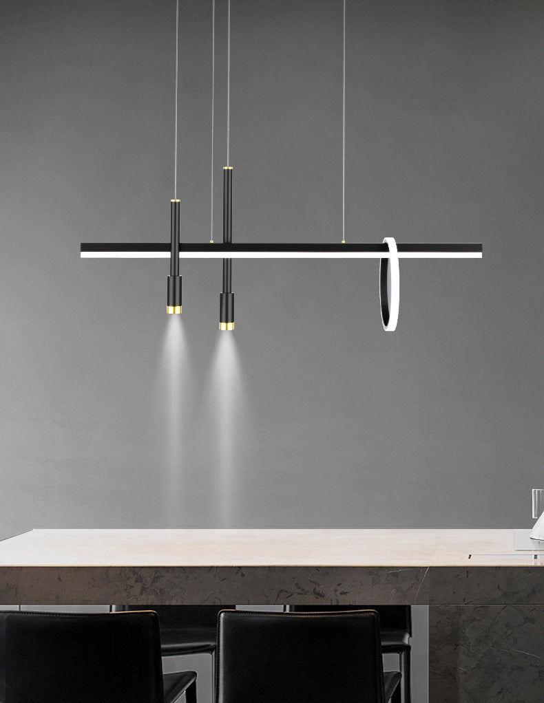 Lineal isla lámpara lámpara nórdica comedor de comandante de comedor led