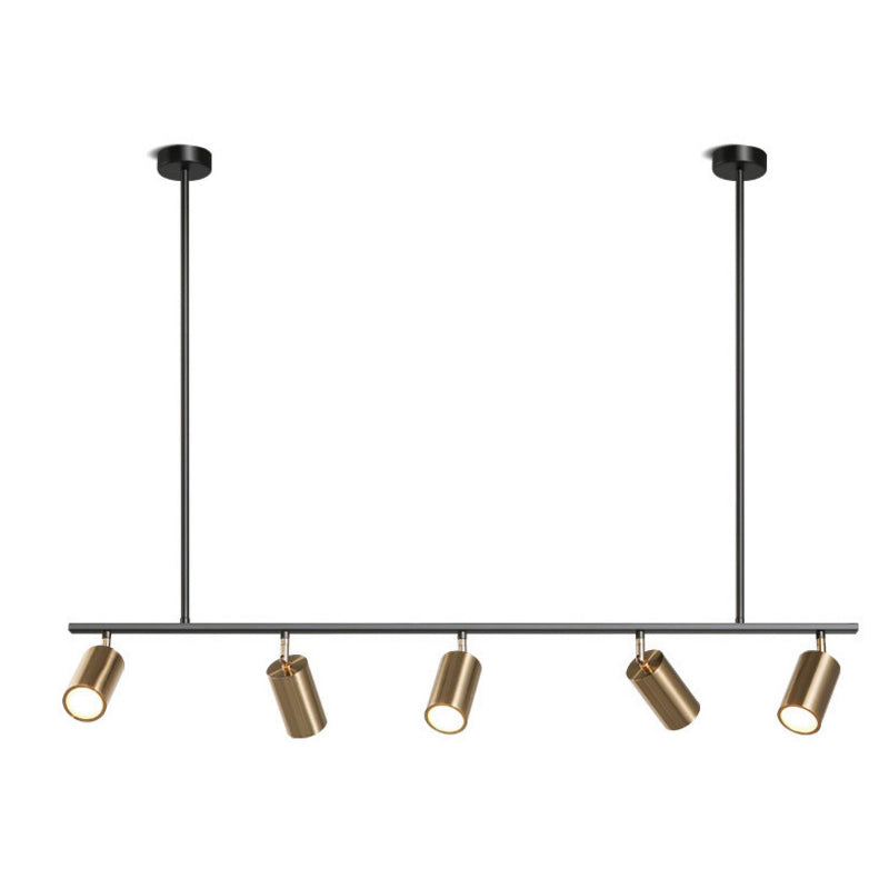 Cilindros Luz de techo colgante Simplicidad Estilo de metal Metal Black Island Light