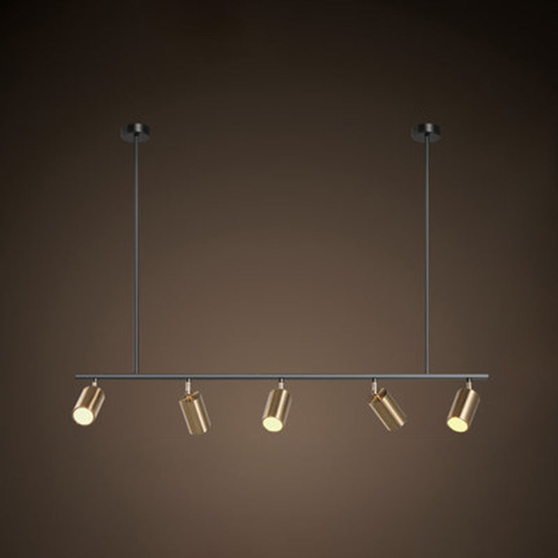 Cilindros Luz de techo colgante Simplicidad Estilo de metal Metal Black Island Light