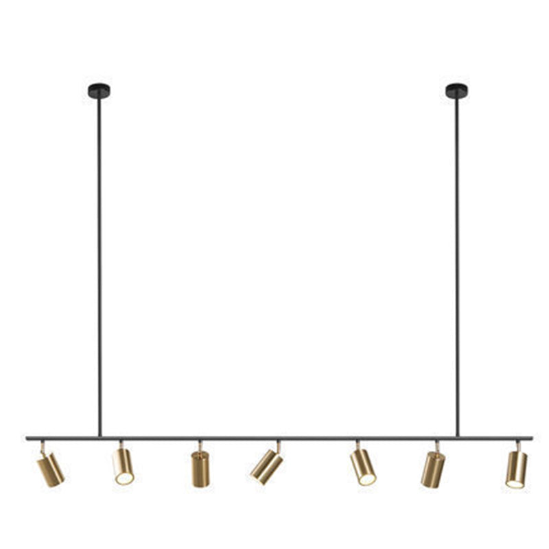 Cilindros Luz de techo colgante Simplicidad Estilo de metal Metal Black Island Light
