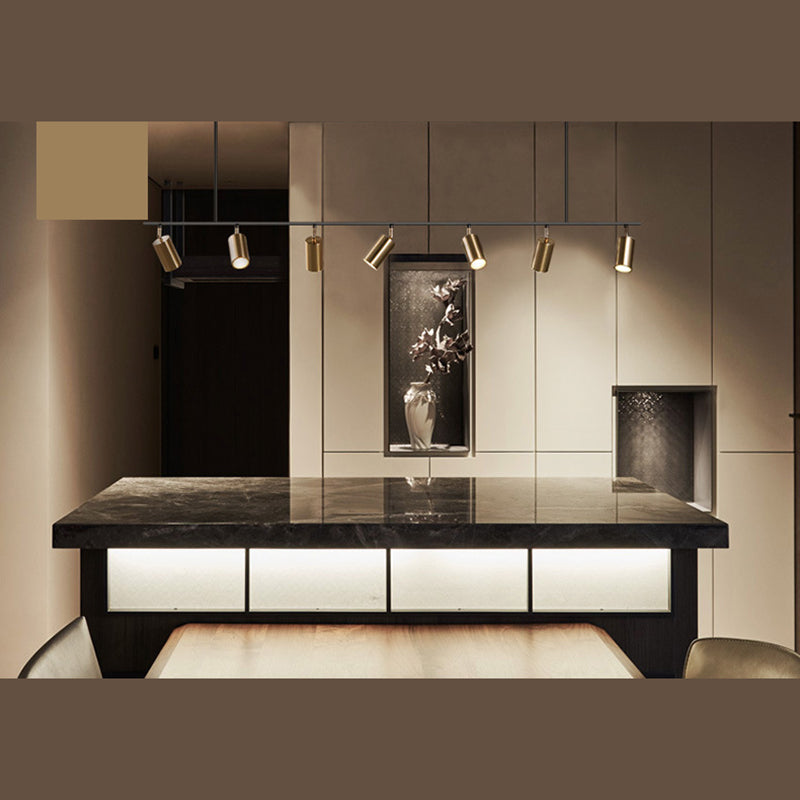 Cilindros Luz de techo colgante Simplicidad Estilo de metal Metal Black Island Light