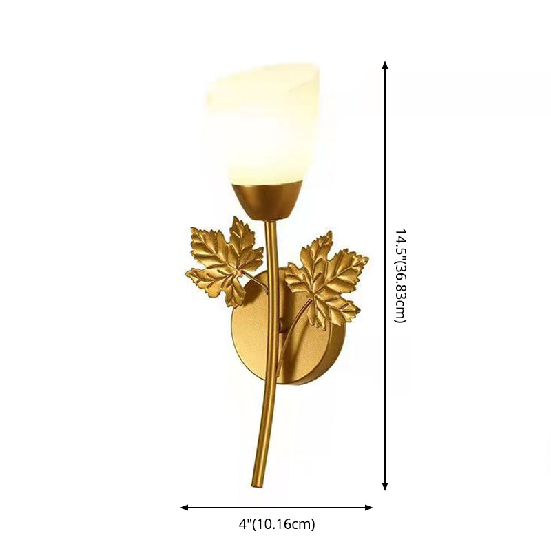 Conical Glass Wall Light Sconce Minimalist Style Sconce Light Fixture for Bedroom