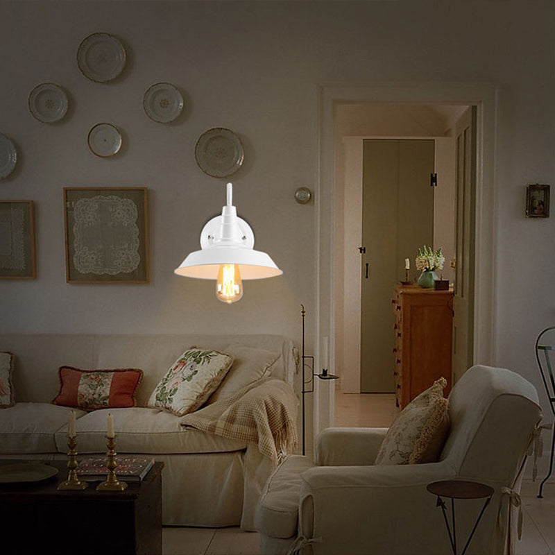 Industrielle Vintage Wandlampe Schmiedeeisen -Scheunenwandlicht für Innenräume