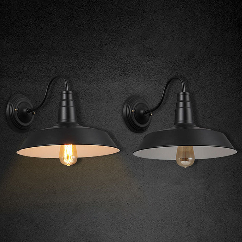 Industrielle Vintage Wandlampe Schmiedeeisen -Scheunenwandlicht für Innenräume