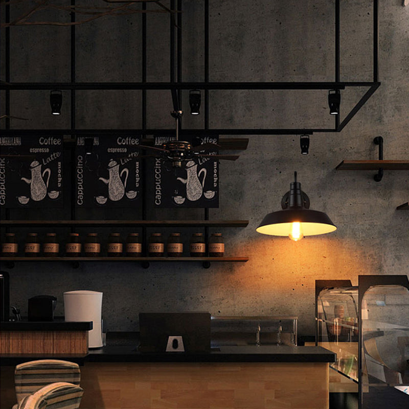 Industrielle Vintage Wandlampe Schmiedeeisen -Scheunenwandlicht für Innenräume