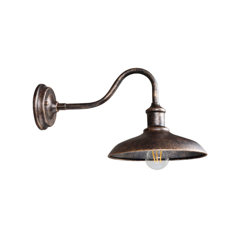 Industrial Retro Barn Wall Lamp Wrought Iron 1-Light Wall Light for Exterior Spaces