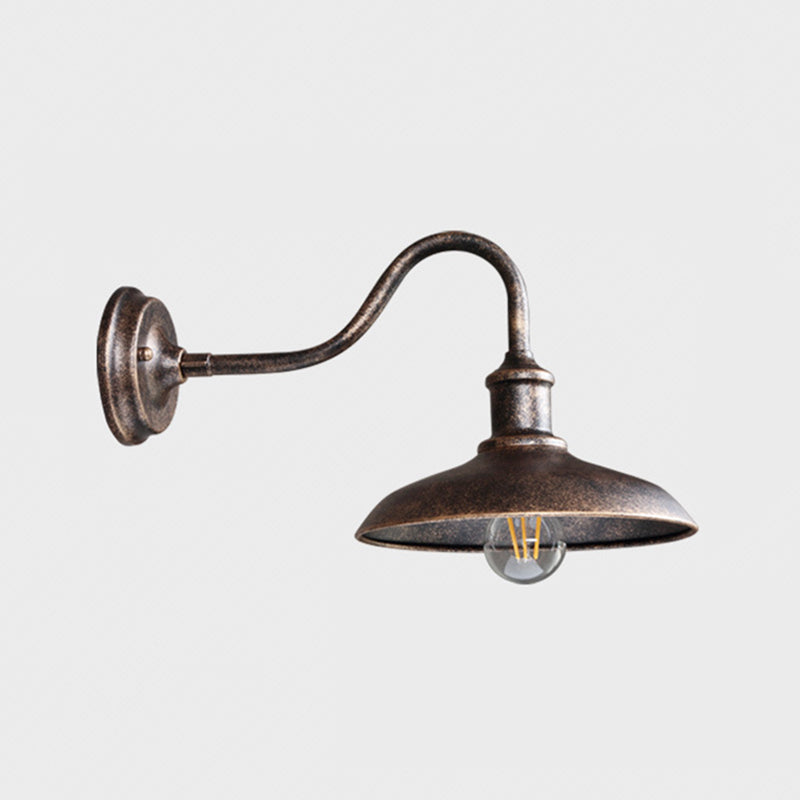 Industrial Retro Barn Wall Lamp Wrought Iron 1-Light Wall Light for Exterior Spaces