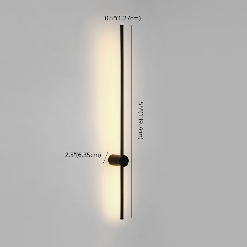 Lámpara de pared lineal LED de silicona en lámpara de pared de aluminio de estilo creativo moderno