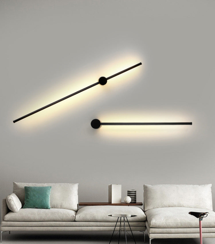Lámpara de pared lineal LED de silicona en lámpara de pared de aluminio de estilo creativo moderno