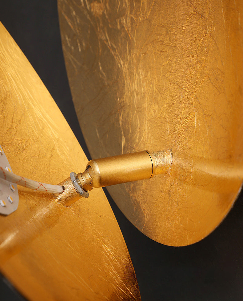 Lámpara de pared LED creativa moderna Luz de pared de hierro giratorio circular para espacios interiores