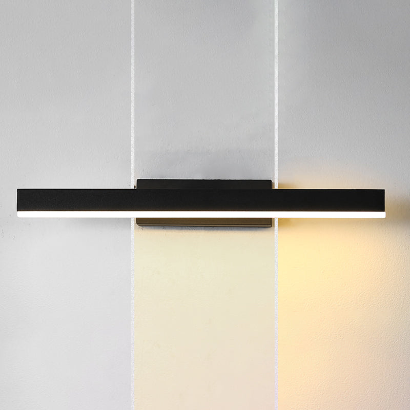 Lámpara de pared de pared LED creativa moderna Lámpara de pared giratoria rectangular de hierro giratorio con sombra acrílica