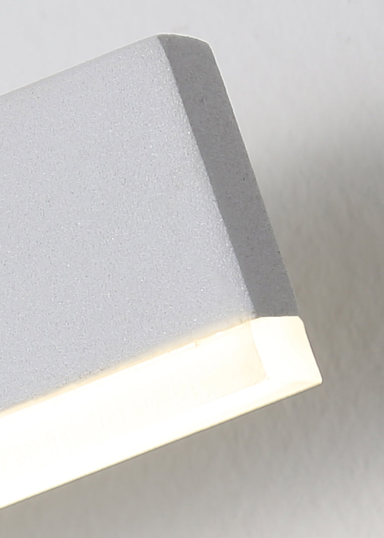 Lámpara de pared de pared LED creativa moderna Lámpara de pared giratoria rectangular de hierro giratorio con sombra acrílica