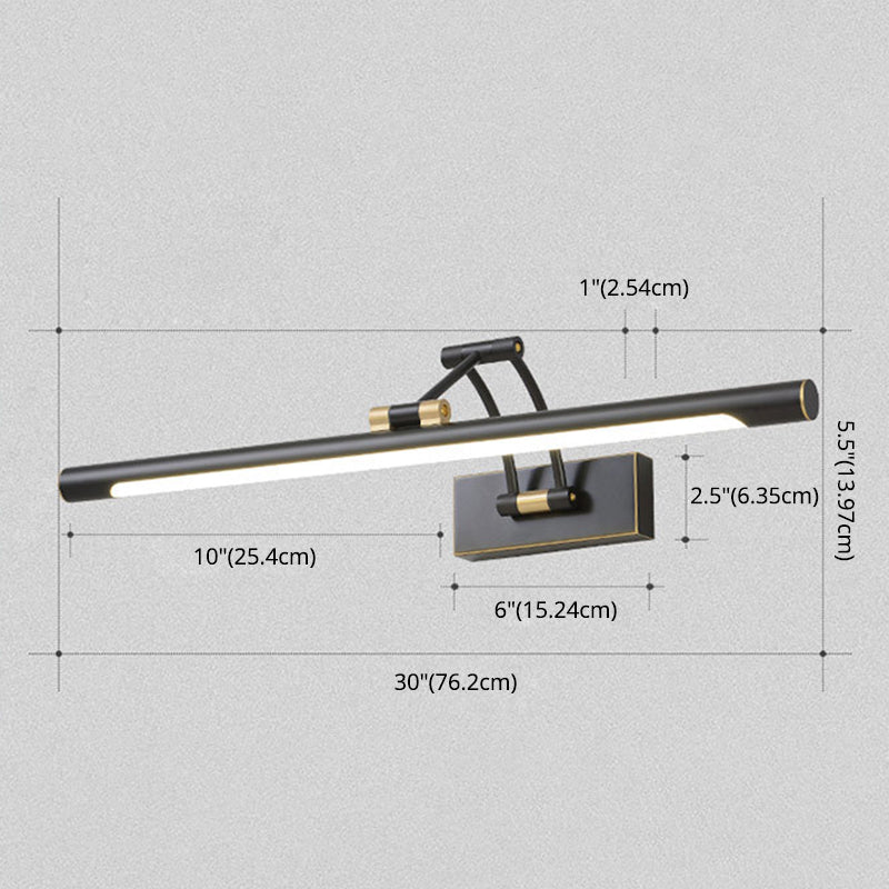 Acrylique linéaire de lampe murale applique minimalisme minimalisme luminaire luminaire pour la salle de bain