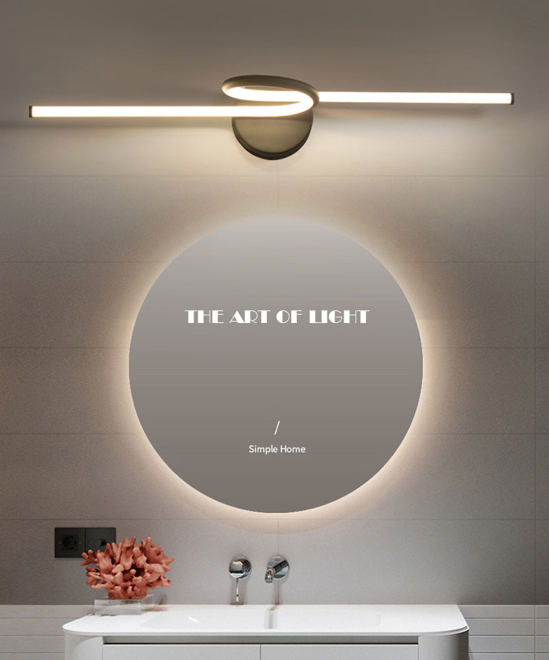 Luce contemporanea a parete a 1 luci a 1 luci a parete a parete lineare montata per il bagno