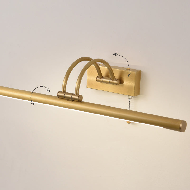 Lampe murale à LED créative moderne Copper linéaire Lumière murale extensible avec une teinte acrylique