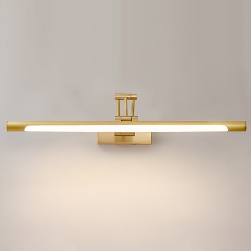 Simplicité moderne LED Mur Light Copper Linear Wall Lampe avec une teinte acrylique
