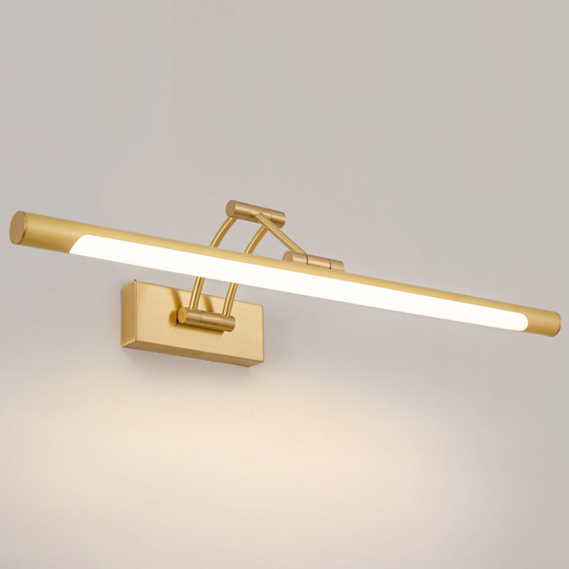 Moderne Einfachheit LED -Wandleuchte Kupfer lineare Wandlampe mit Acrylschatten