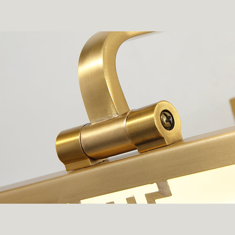 Simplicité Mirror de vanité allongée lumineuses luminaires muraux acryliques pour salle de bain