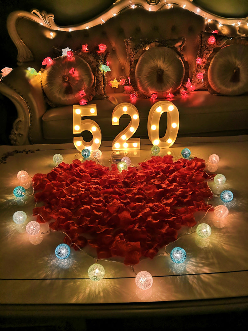 Cotton Rope Wrapped Ball String Lamp Trendy Nordic Style Battery LED Festive Light