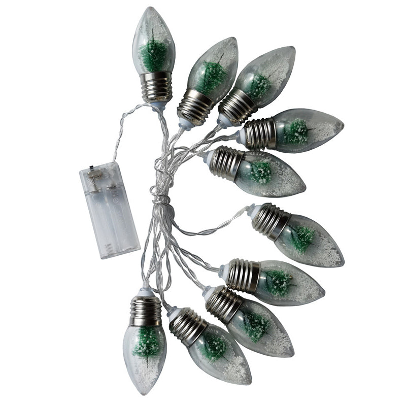 Mini Clear Glass String Lighting Nordic Battery Powered LED Festive Lighting for Bedroom