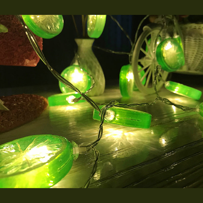 Nordic Lemon Slice String Light Set Plastic Bedroom Indoor Lighting with USB Plug