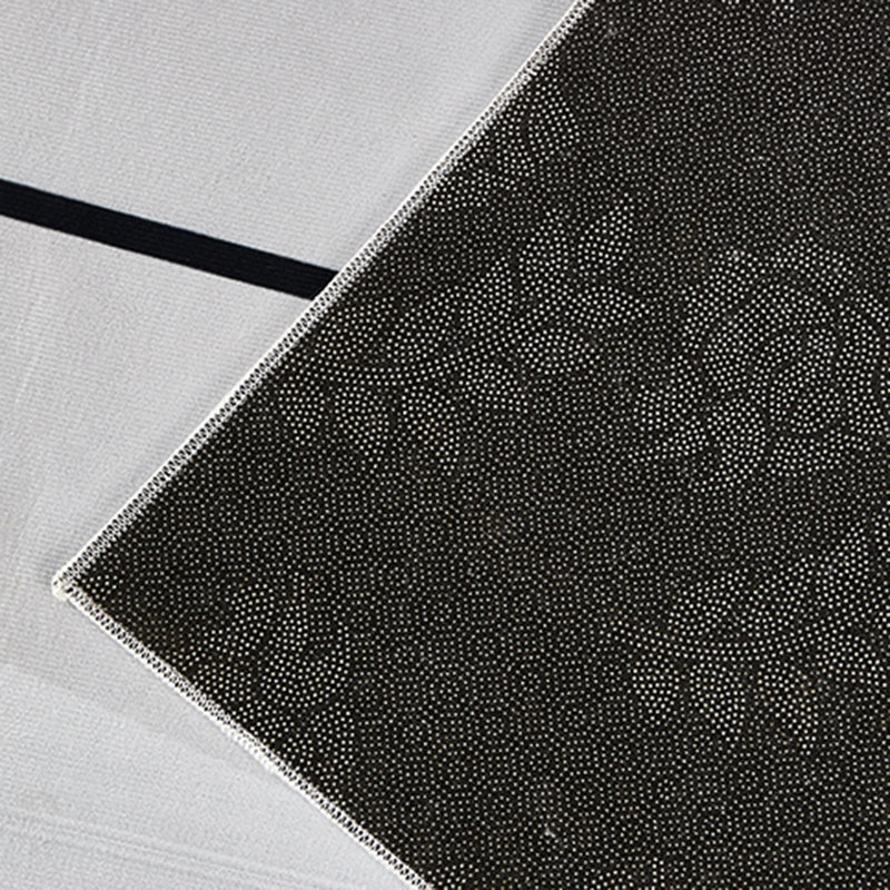 Tapis Simple en Polyester, ton blanc, bloc de couleur abstrait, résistant aux taches, pour la décoration de la maison