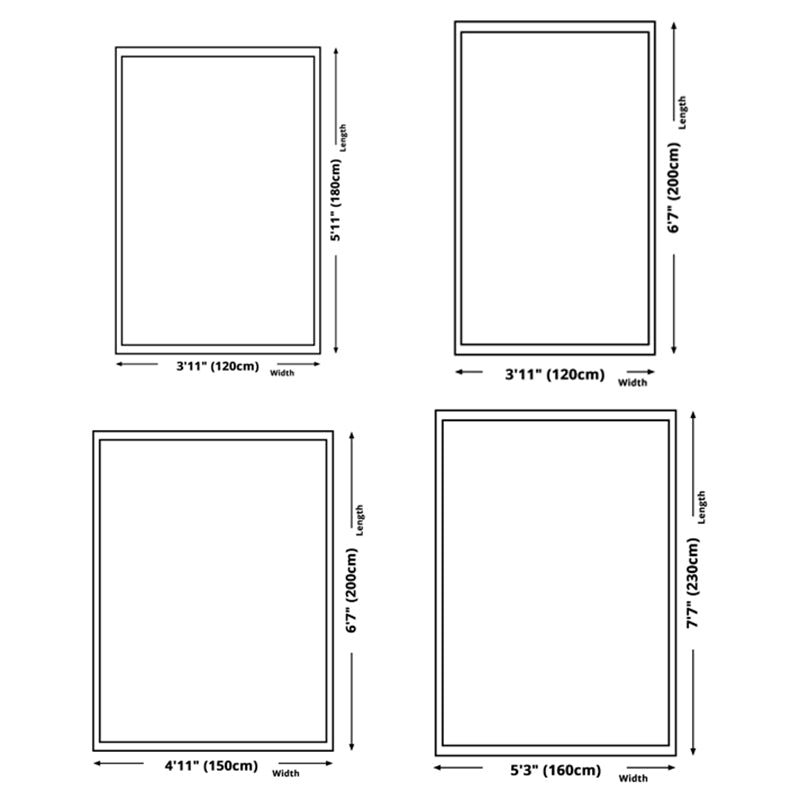 White Tone Casual Area Carpet Polyester Color Block Indoor Rug Anti-Slip Backing Rug for Living Room