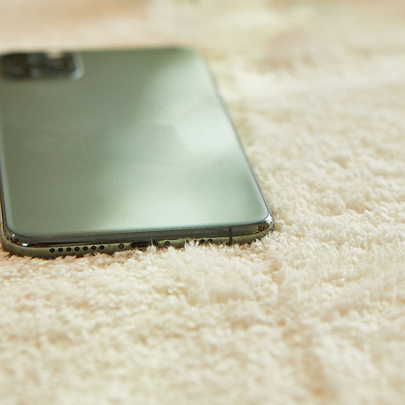 White Tone Casual Area Carpet Polyester Color Block Indoor Rug Anti-Slip Backing Rug for Living Room