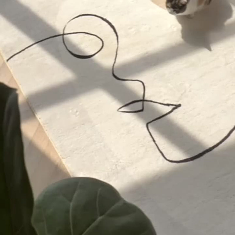 Apricot Tone Calming Rug Polyester Abstract Print Indoor Rug Non-Slip Backing Carpet for Living Room