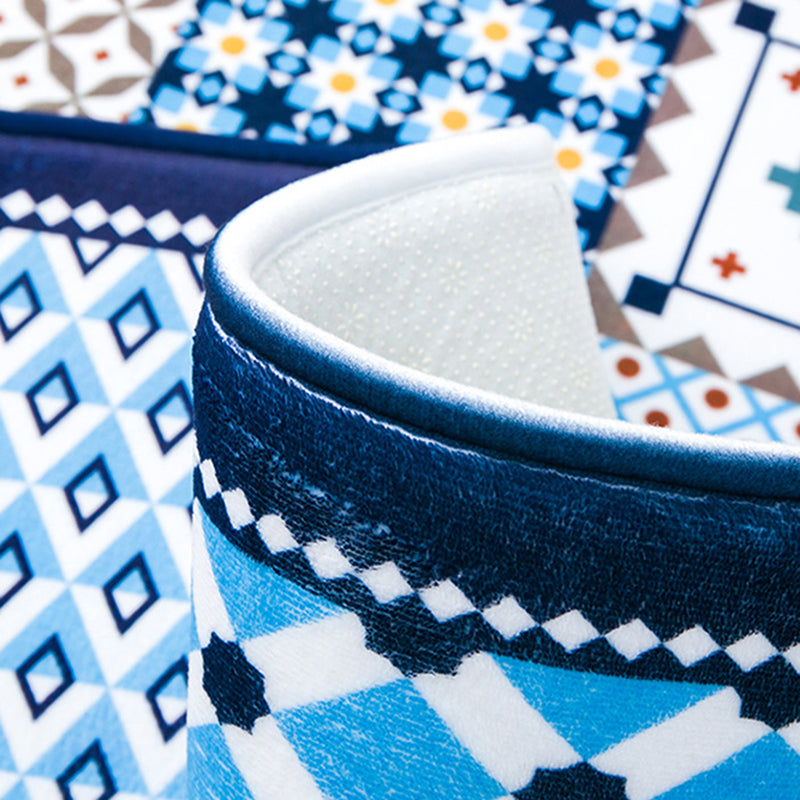 White Tone Casual Indoor Rug Polyester Random Print Rug Stian Resistant Indoor Rug for Living Room