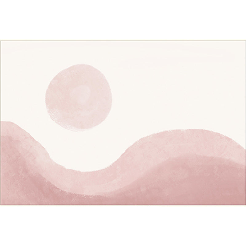 Minimalist Irregular Print Rug Apricot Tone Polyester Area Carpet Washable Rug for Living Room