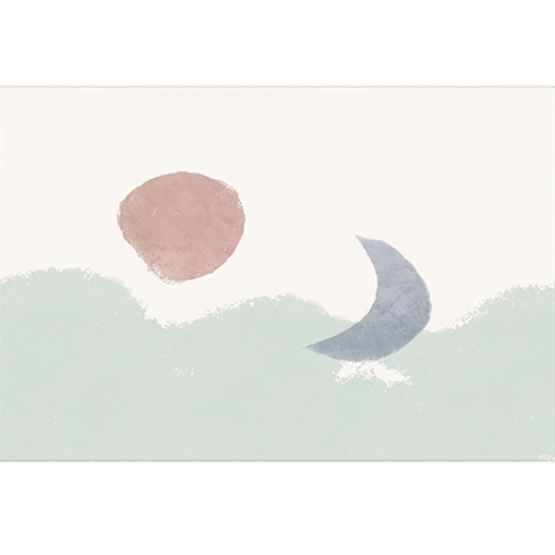 Minimalist Irregular Print Rug Apricot Tone Polyester Area Carpet Washable Rug for Living Room