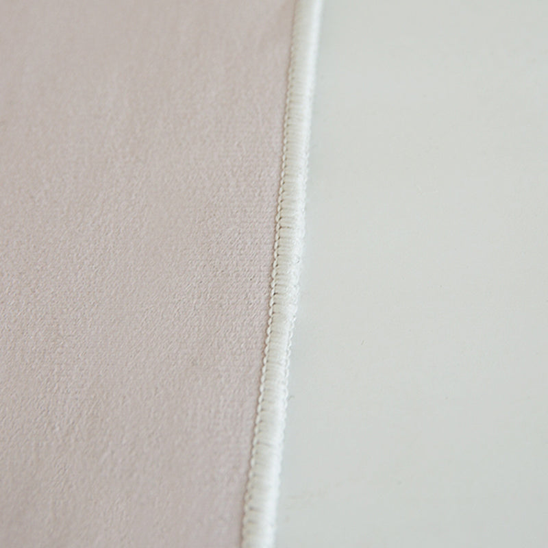 Minimalist Color Block Rug Apricot Tone Polyester Area Carpet Non-Slip Backing Rug for Living Room