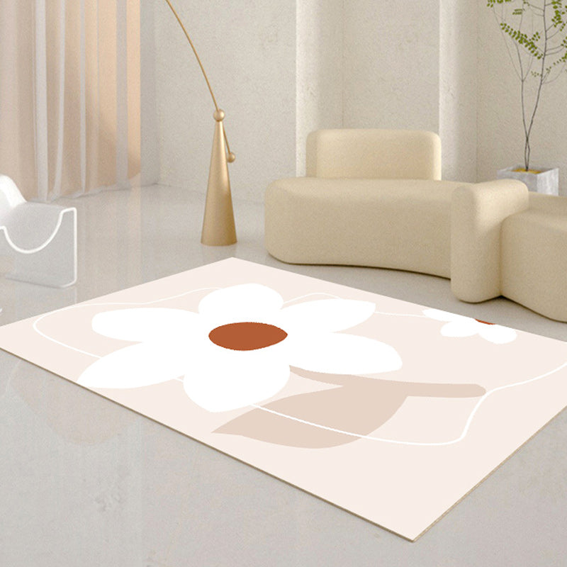 White Tone Home Decoration Carpet Modern Abstract Color Block Area Rug Polyester with Easy Care Rug