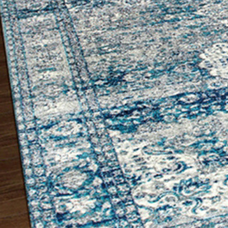 Classical Olden Area Rug Whitewash Polyester Indoor Carpet Polyester Washable Rug for Living Room